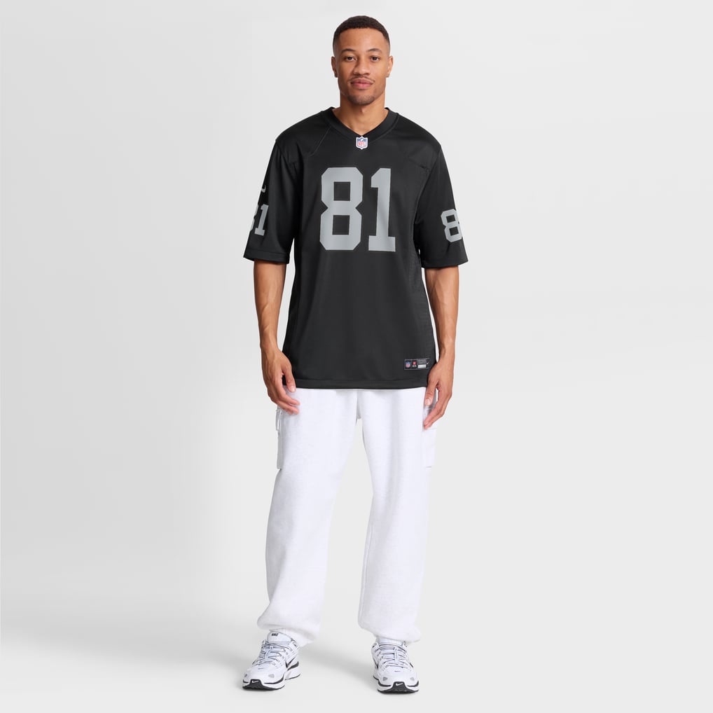 Men's Las Vegas Raiders Tim Brown Nike Black Game Retired Player Jersey - Image 8