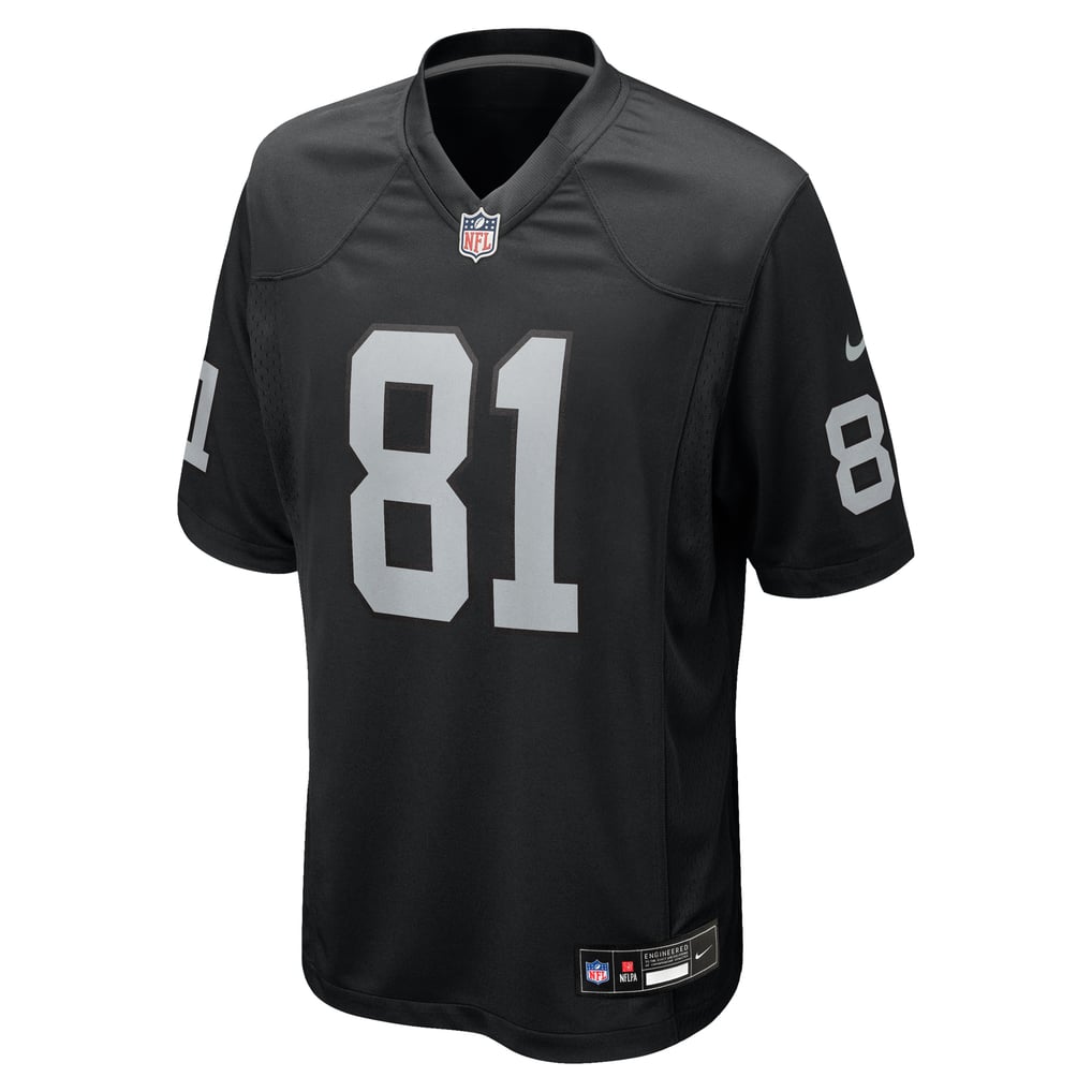Men's Las Vegas Raiders Tim Brown Nike Black Game Retired Player Jersey - Image 3