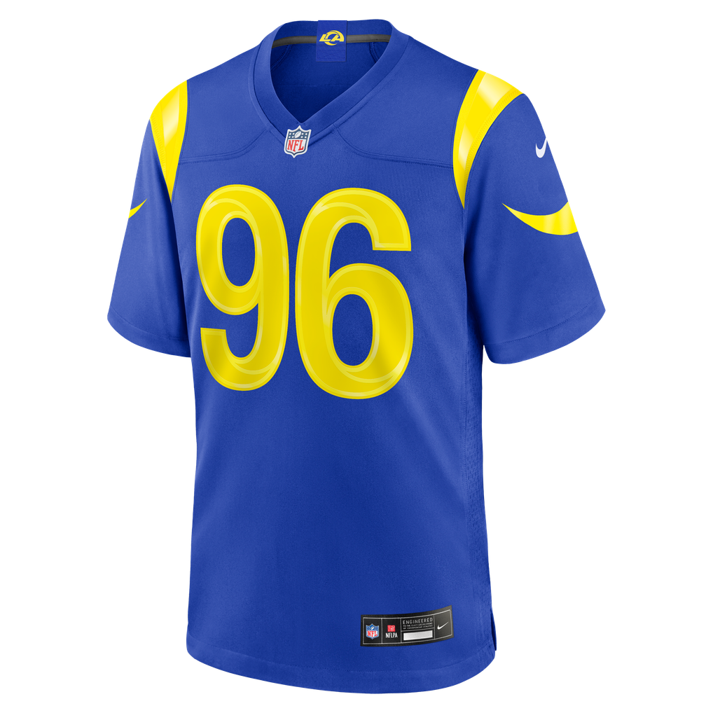 Men's Los Angeles Rams Tim Keenan III Nike Royal Team Game Jersey - Image 3