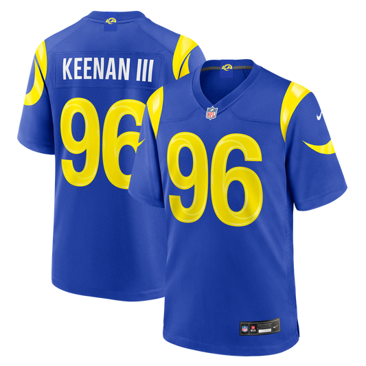 Men's Los Angeles Rams Tim Keenan III Nike Royal Team Game Jersey - Image 1