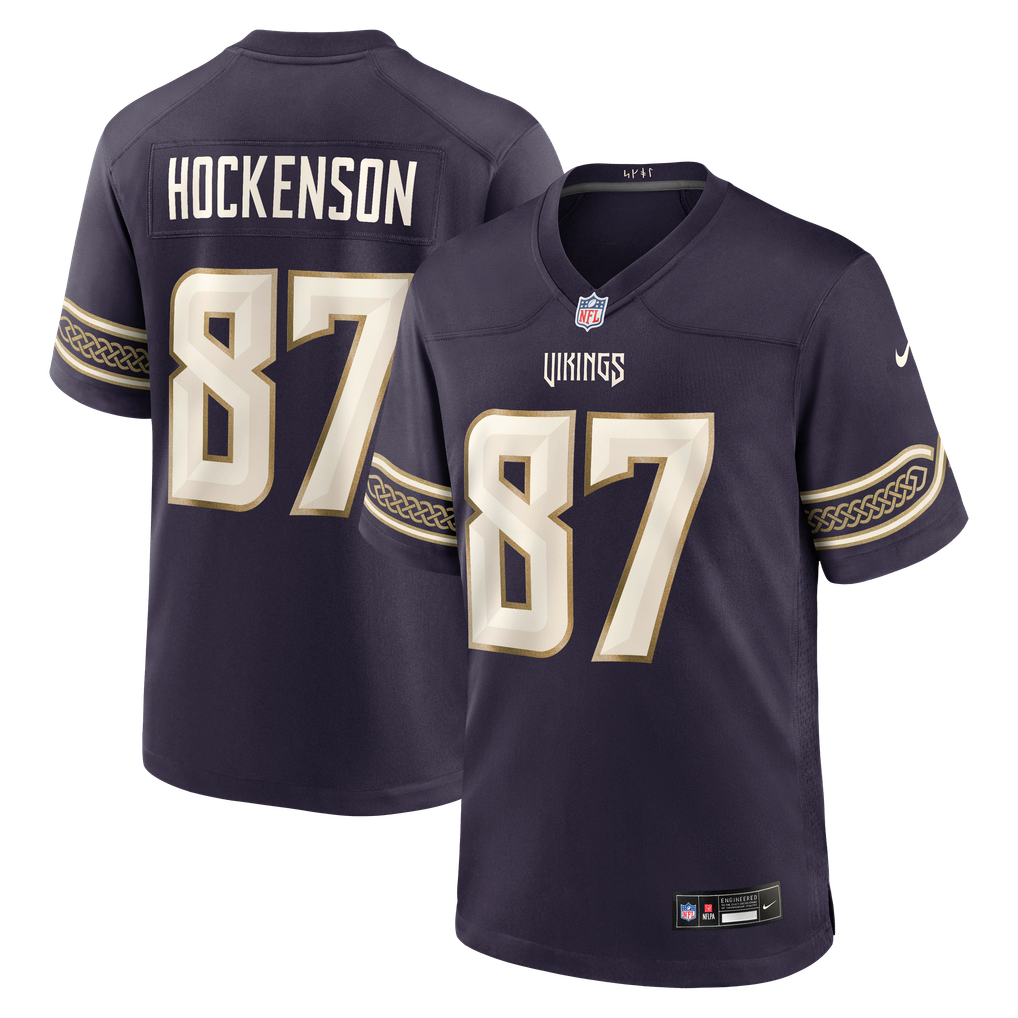 Men's Minnesota Vikings T.J. Hockenson Nike Purple 2026 Rivalries Collection Game Jersey - Image 1