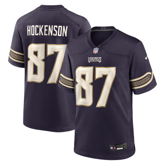 Men's Minnesota Vikings T.J. Hockenson Nike Purple 2026 Rivalries Collection Game Jersey - Image 1
