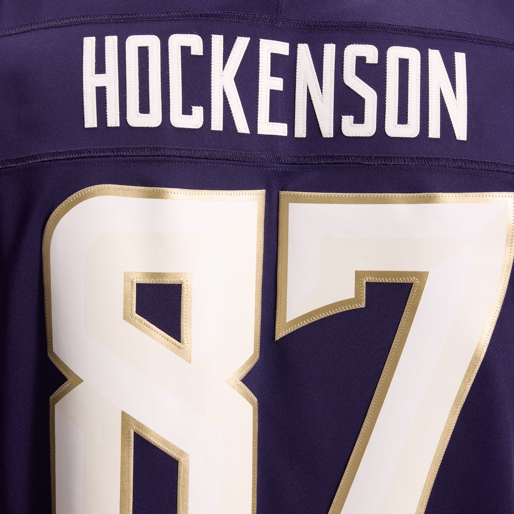 Men's Minnesota Vikings T.J. Hockenson Nike Purple 2026 Rivalries Collection Stitched Limited Jersey - Image 20