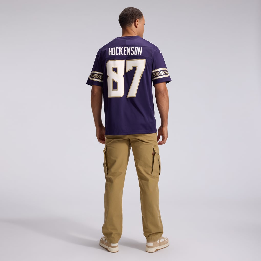Men's Minnesota Vikings T.J. Hockenson Nike Purple 2026 Rivalries Collection Stitched Limited Jersey - Image 6