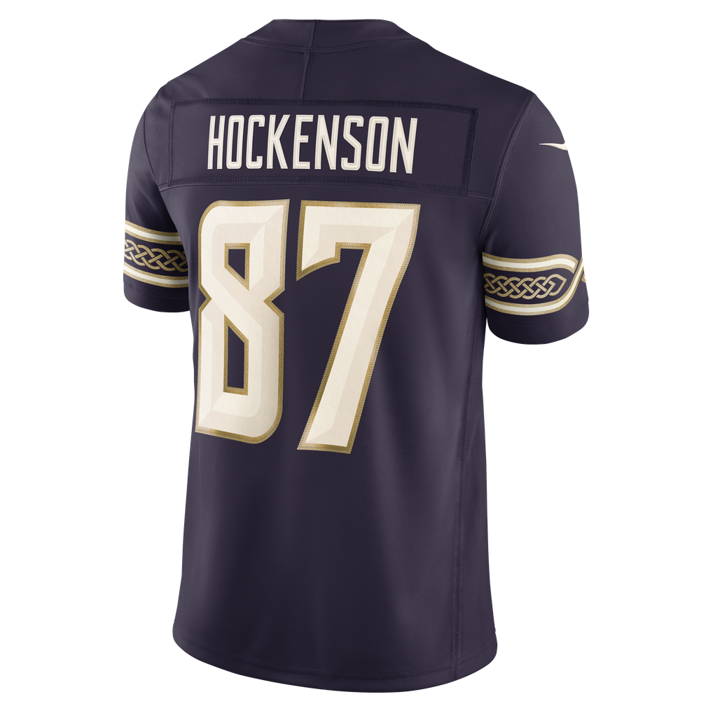 Men's Minnesota Vikings T.J. Hockenson Nike Purple 2026 Rivalries Collection Stitched Limited Jersey - Image 8