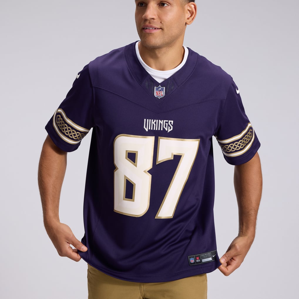 Men's Minnesota Vikings T.J. Hockenson Nike Purple 2026 Rivalries Collection Stitched Limited Jersey - Image 10
