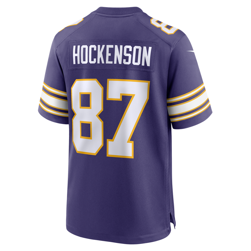 Men's Minnesota Vikings T.J. Hockenson Nike Purple Classic Player Game Jersey - Image 8