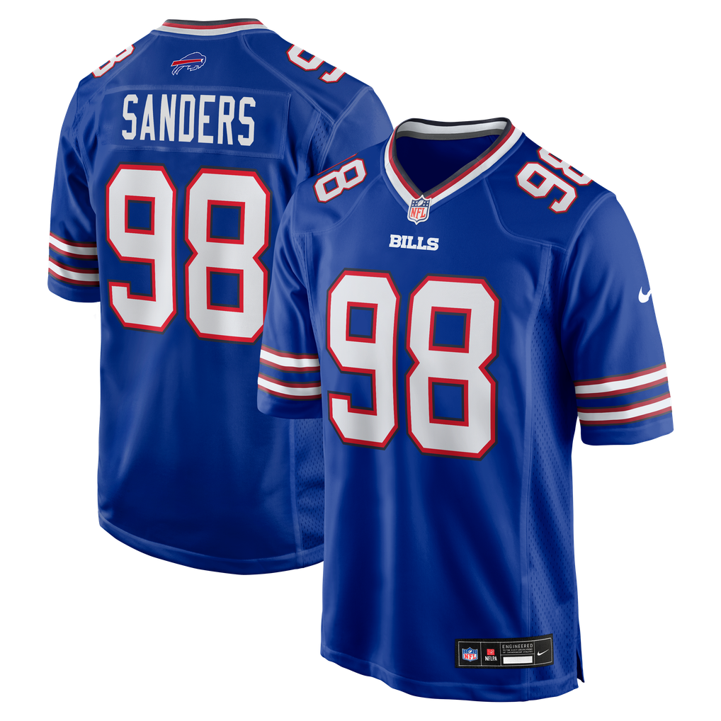 Men's Buffalo Bills T.J. Sanders Nike  Royal Team Game Jersey - Image 1