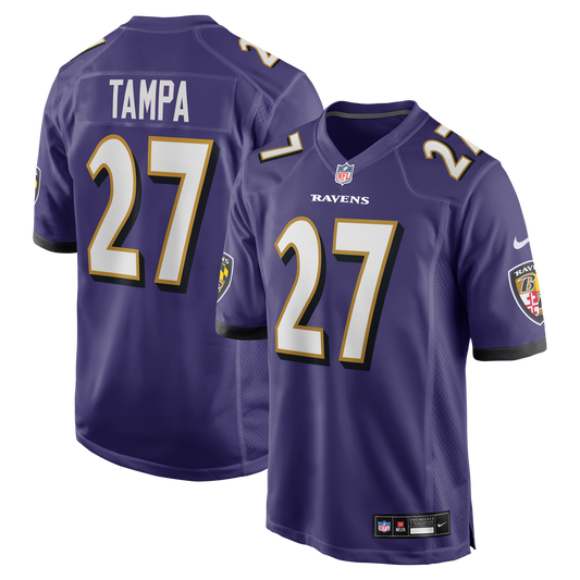 Men's Baltimore Ravens T.J. Tampa Nike Purple Team Game Jersey