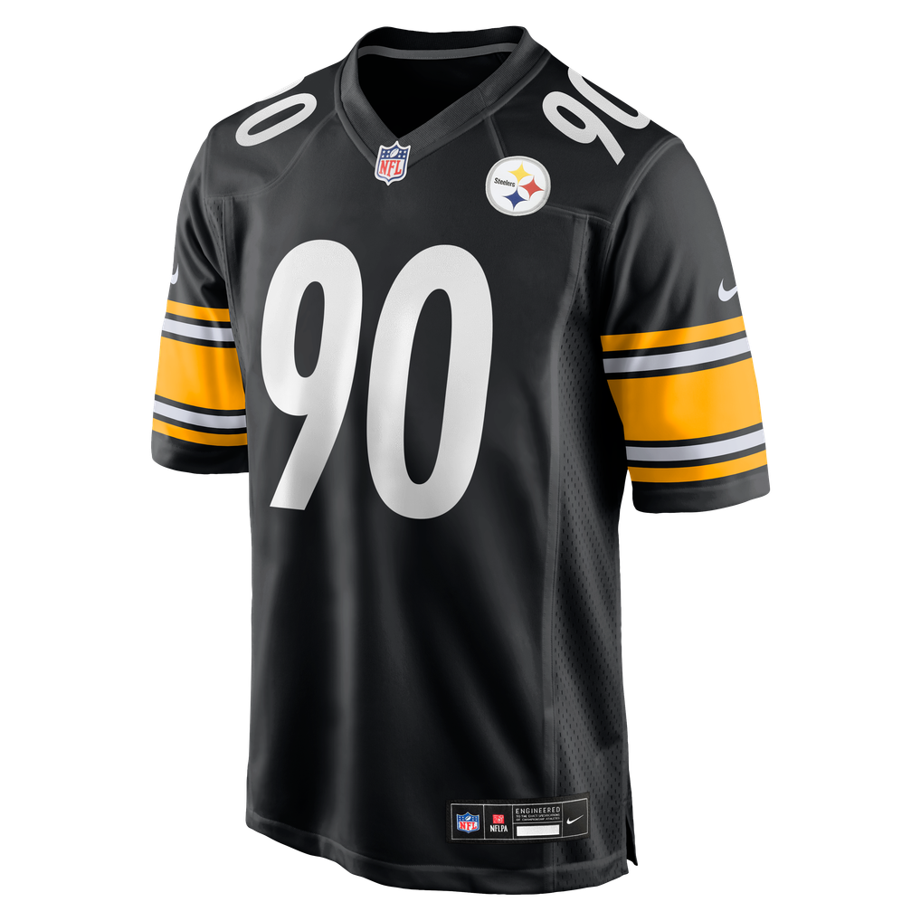 Men's Pittsburgh Steelers T.J. Watt Nike Black Game Jersey - Image 3