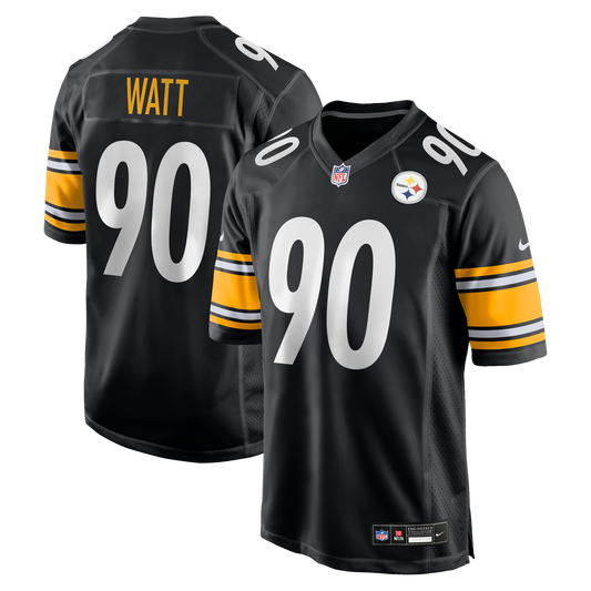 Men's Pittsburgh Steelers T.J. Watt Nike Black Game Jersey - Image 1