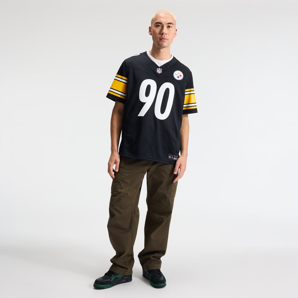 Men's Pittsburgh Steelers T.J. Watt Nike Black Team Vapor F.U.S.E. Stitched Limited Jersey - Image 5