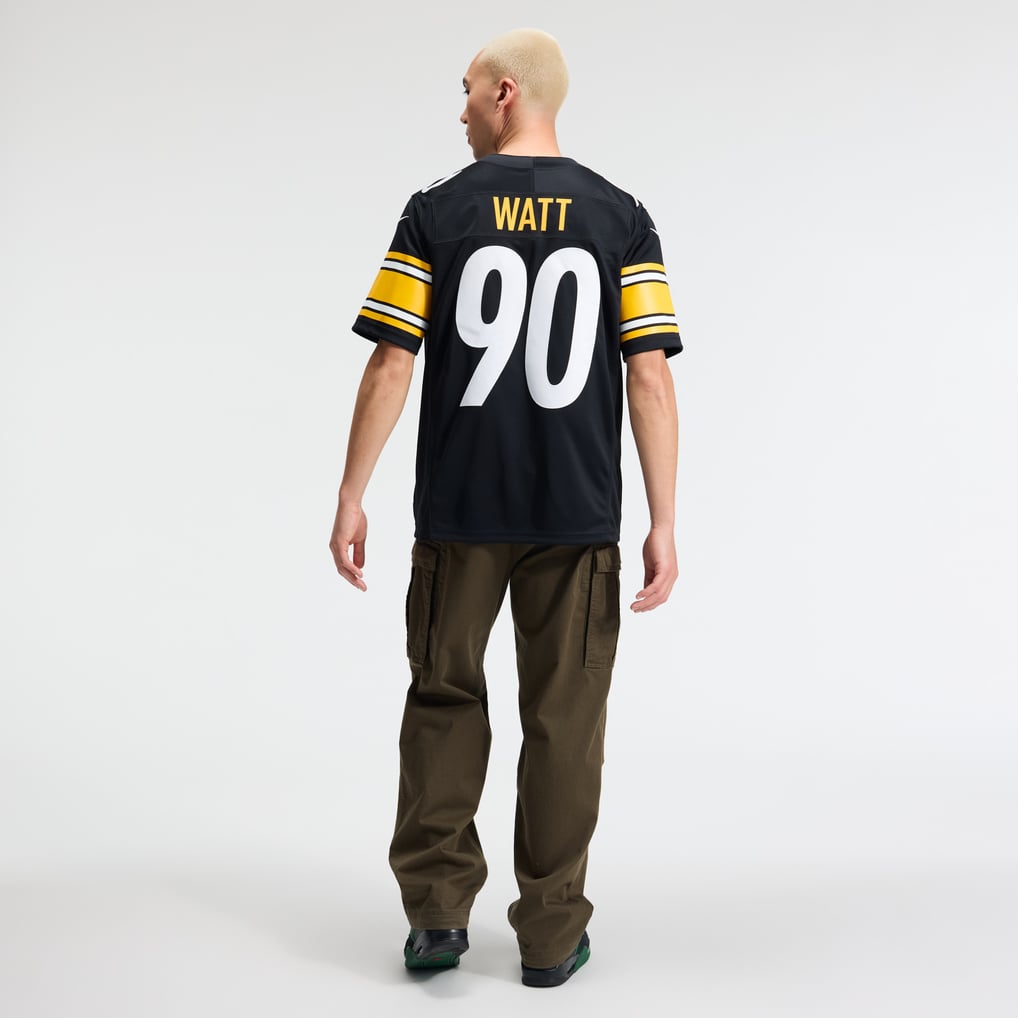 Men's Pittsburgh Steelers T.J. Watt Nike Black Team Vapor F.U.S.E. Stitched Limited Jersey - Image 6