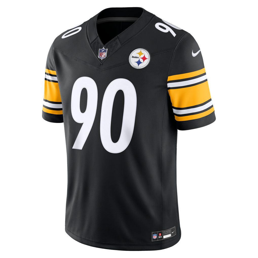 Men's Pittsburgh Steelers T.J. Watt Nike Black Team Vapor F.U.S.E. Stitched Limited Jersey - Image 7