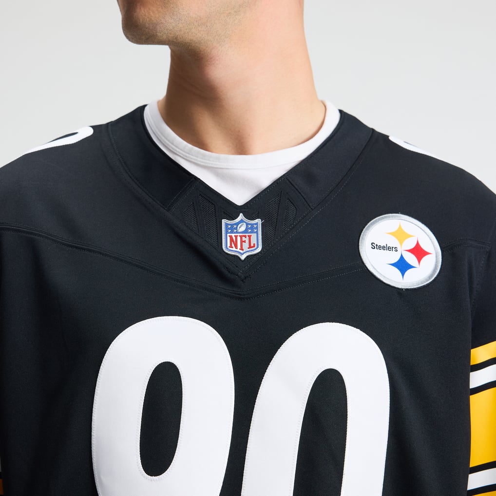 Men's Pittsburgh Steelers T.J. Watt Nike Black Team Vapor F.U.S.E. Stitched Limited Jersey - Image 9