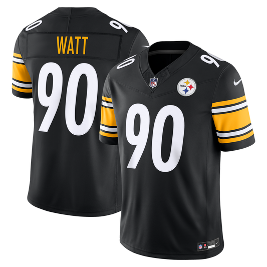 Men's Pittsburgh Steelers T.J. Watt Nike Black Team Vapor F.U.S.E. Stitched Limited Jersey - Image 1