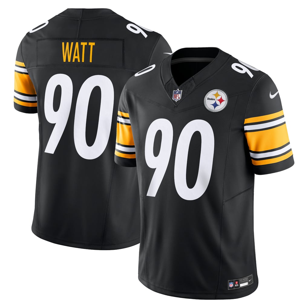Men's Pittsburgh Steelers T.J. Watt Nike Black Vapor F.U.S.E. Limited Jersey - Image 2