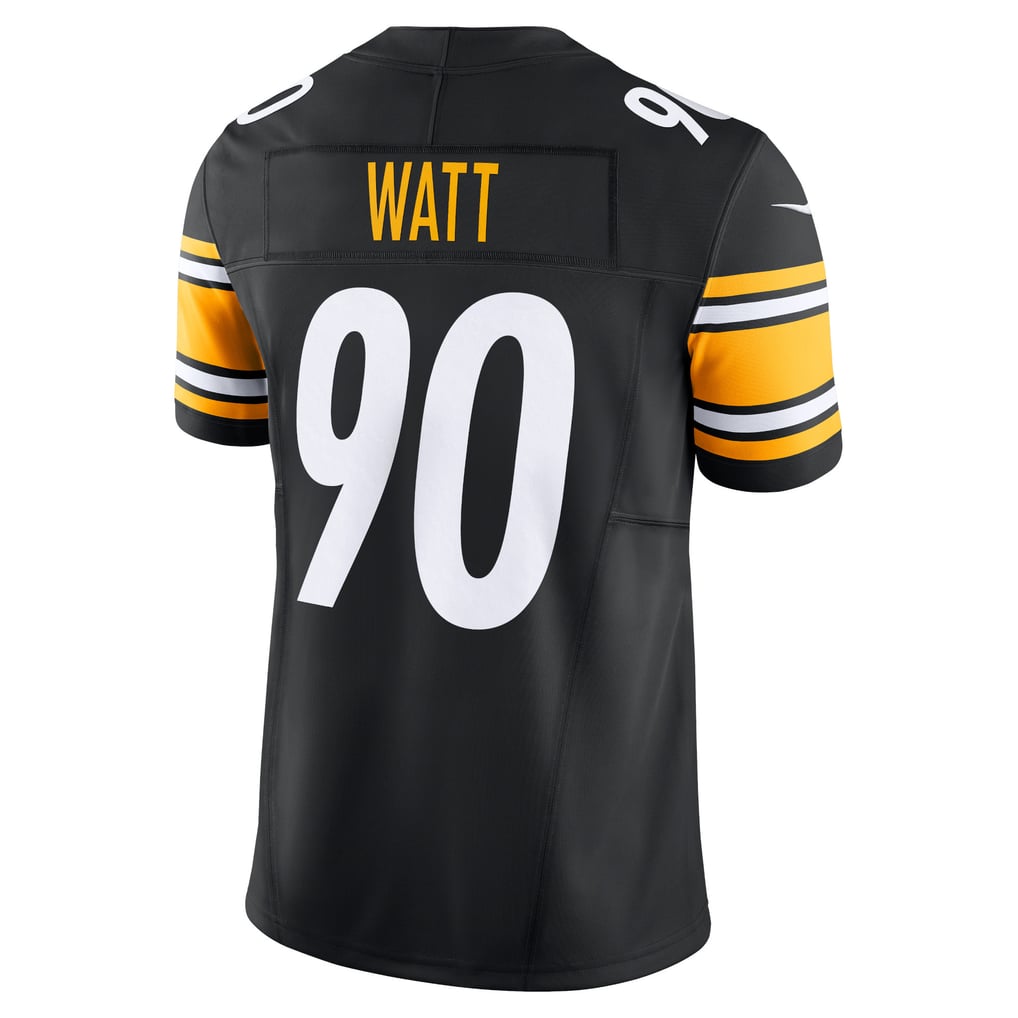 Men's Pittsburgh Steelers T.J. Watt Nike Black Vapor F.U.S.E. Limited Jersey - Image 4