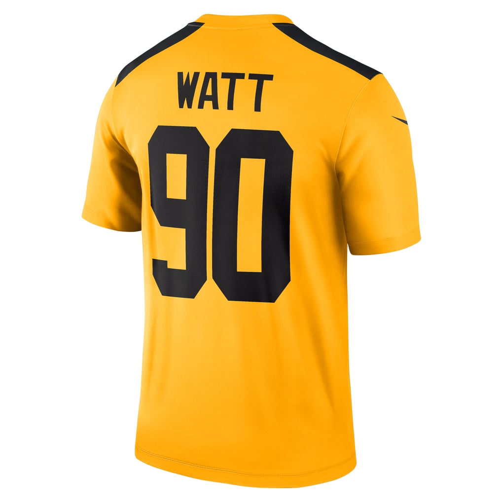 Men's Pittsburgh Steelers T.J. Watt Nike Gold Alternate 1933 Throwback Legend Player Performance Top - Image 4