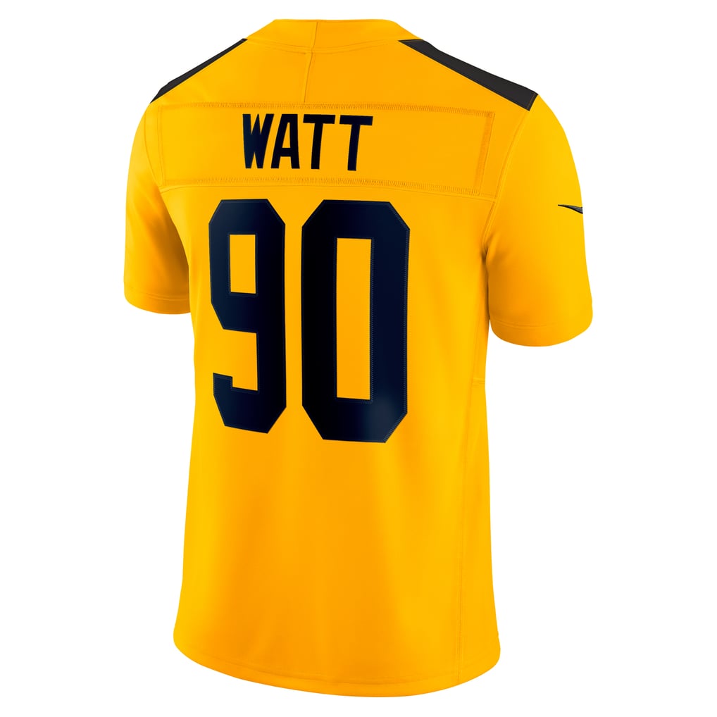 Men's Pittsburgh Steelers T.J. Watt Nike Gold Alternate Vapor F.U.S.E. Limited Jersey - Image 4