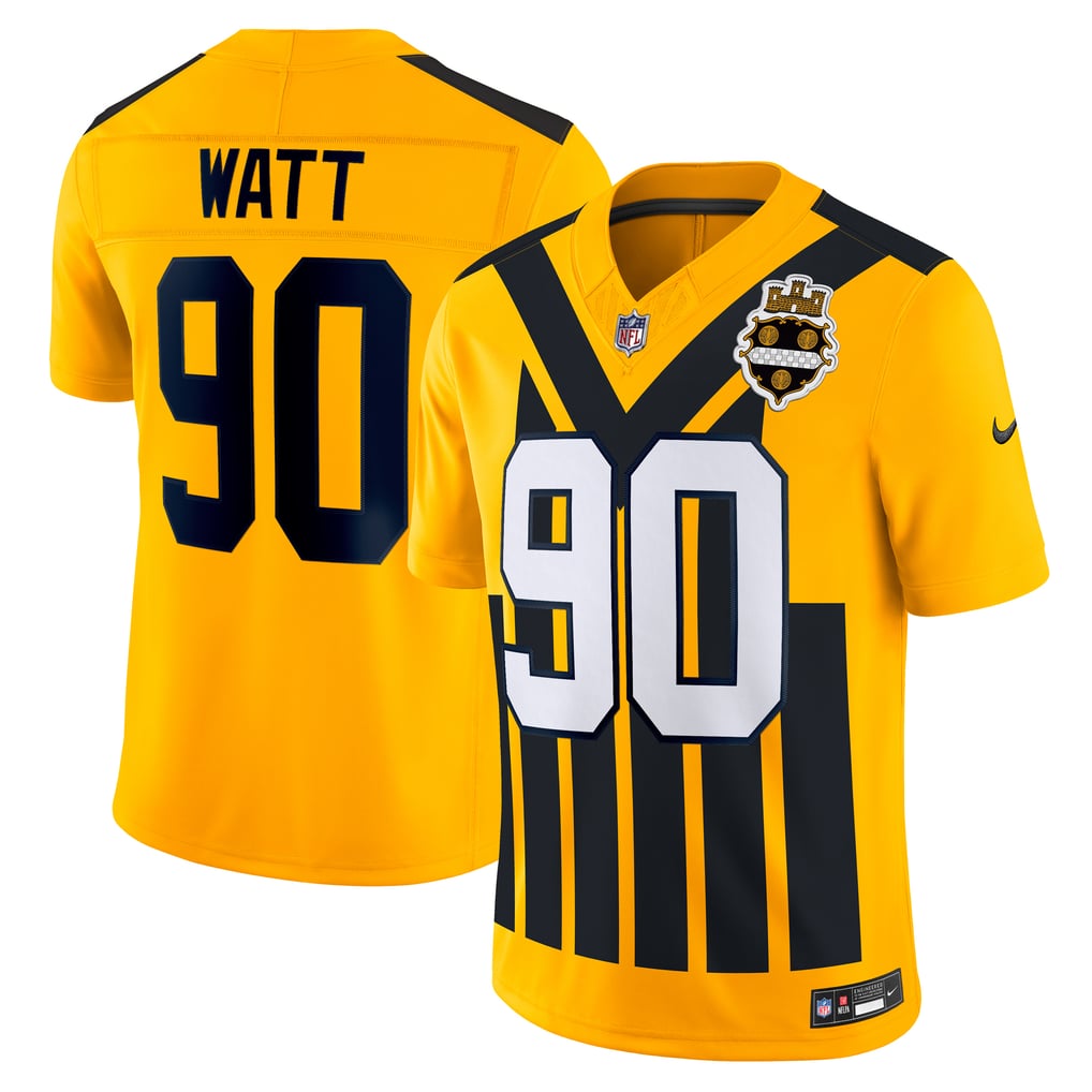 Men's Pittsburgh Steelers T.J. Watt Nike Gold Alternate Vapor F.U.S.E. Limited Jersey - Image 1