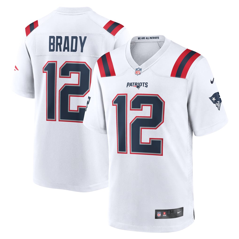 Men's New England Patriots Tom Brady Nike White Retired Game Jersey - Image 1
