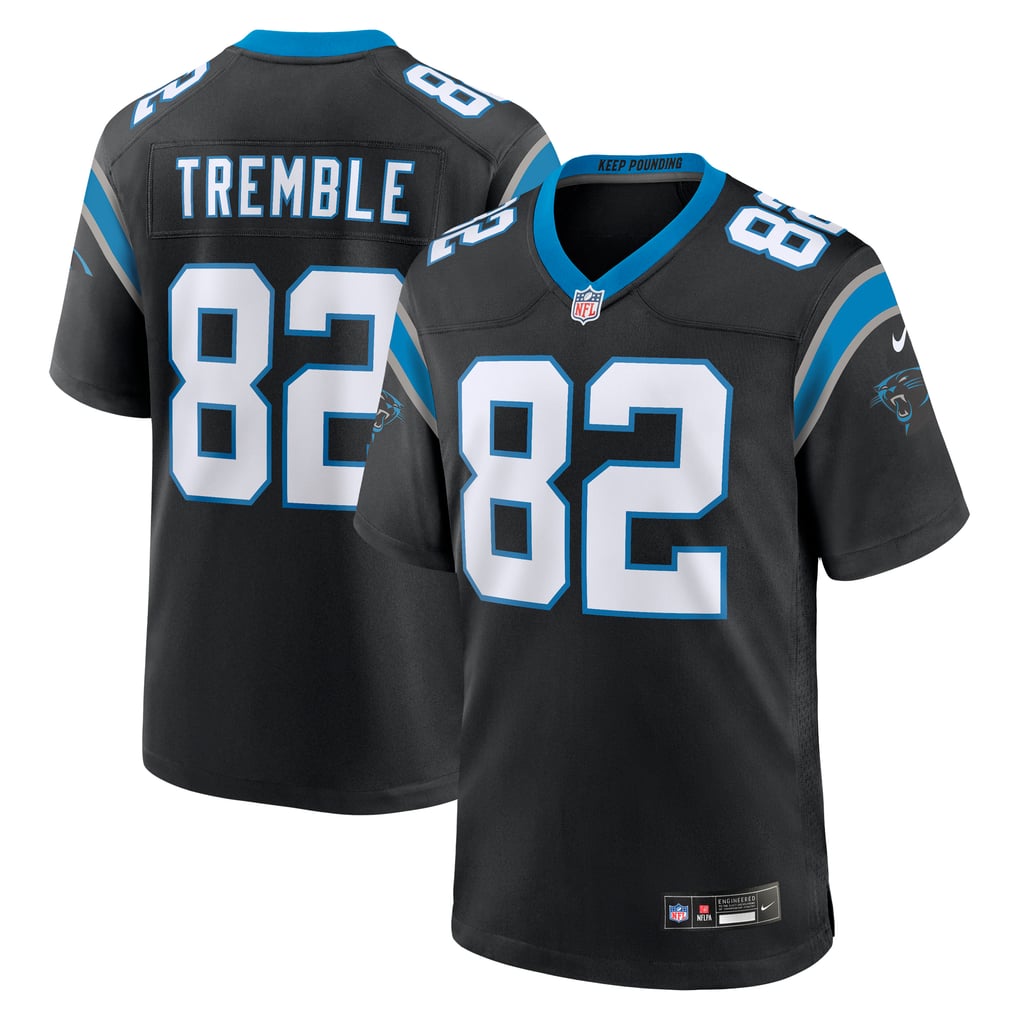 Men's Carolina Panthers Tommy Tremble Nike Black Team Game Jersey - Image 1