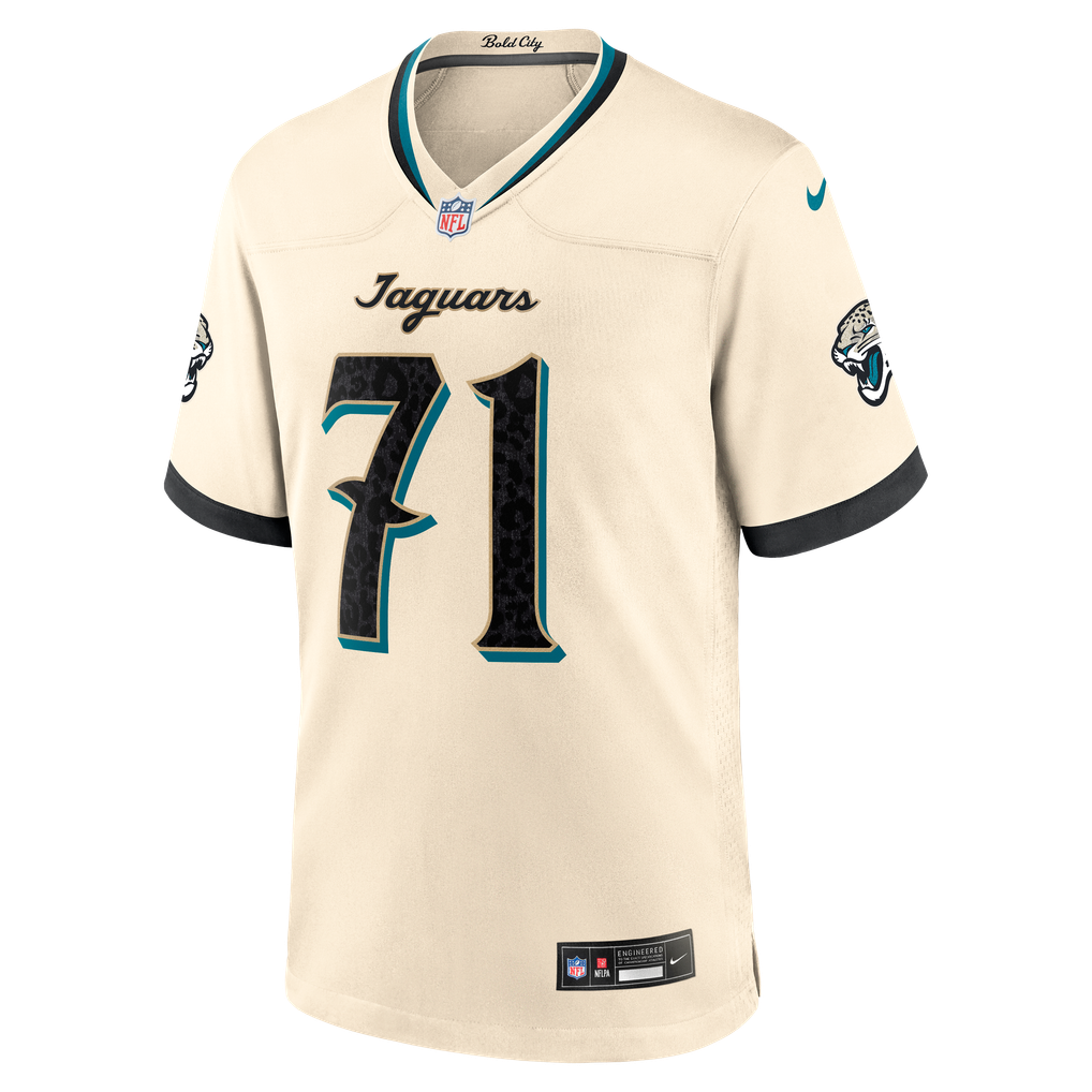 Men's Jacksonville Jaguars Tony Boselli Nike Natural 2026 Rivalries Collection Game Jersey - Image 3