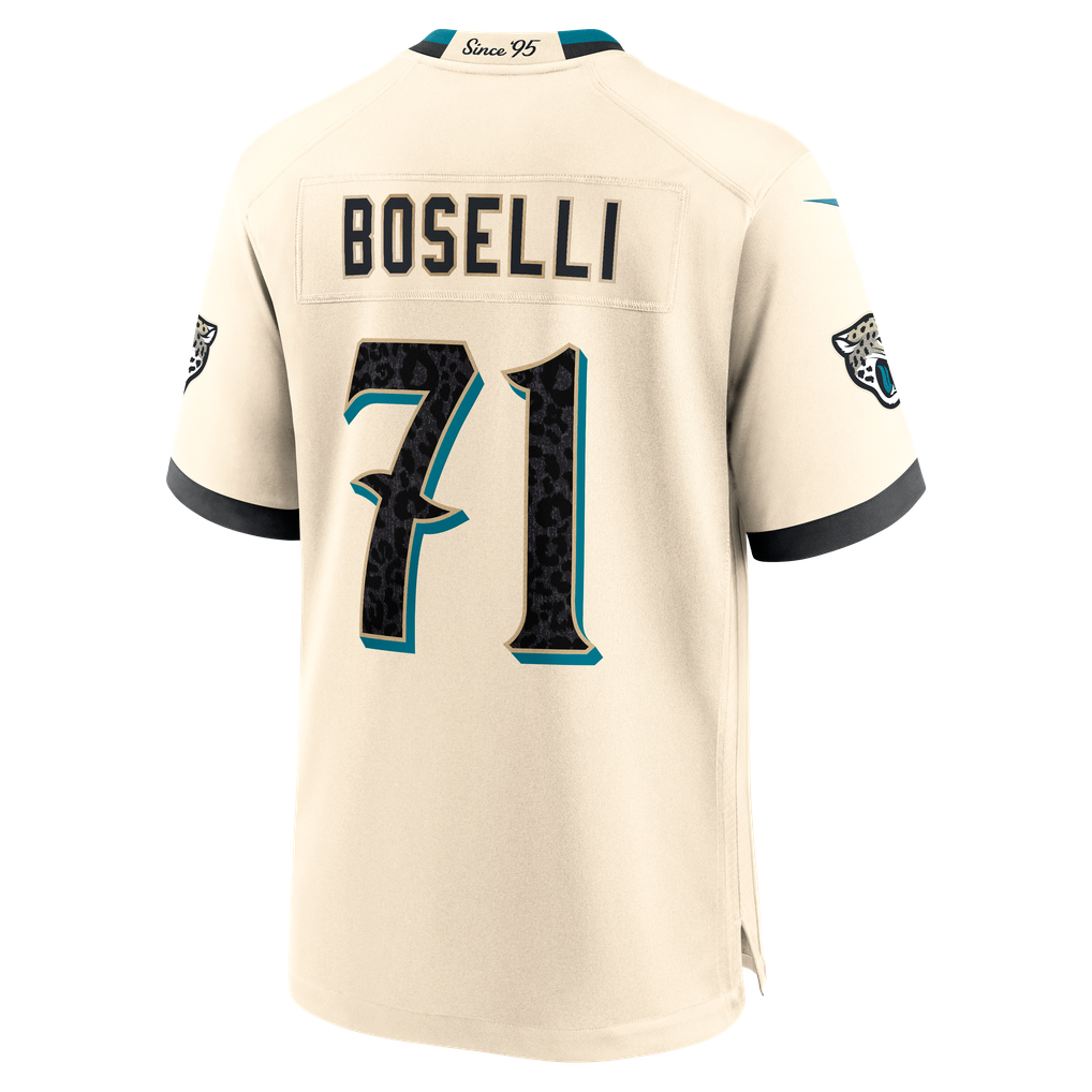 Men's Jacksonville Jaguars Tony Boselli Nike Natural 2026 Rivalries Collection Game Jersey - Image 4