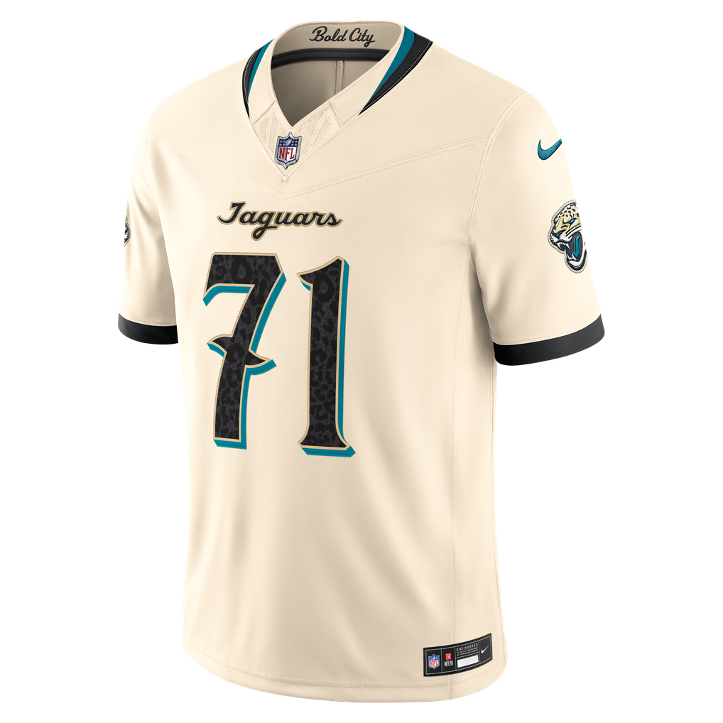 Men's Jacksonville Jaguars Tony Boselli Nike Natural 2026 Rivalries Collection Stitched Limited Jersey - Image 3