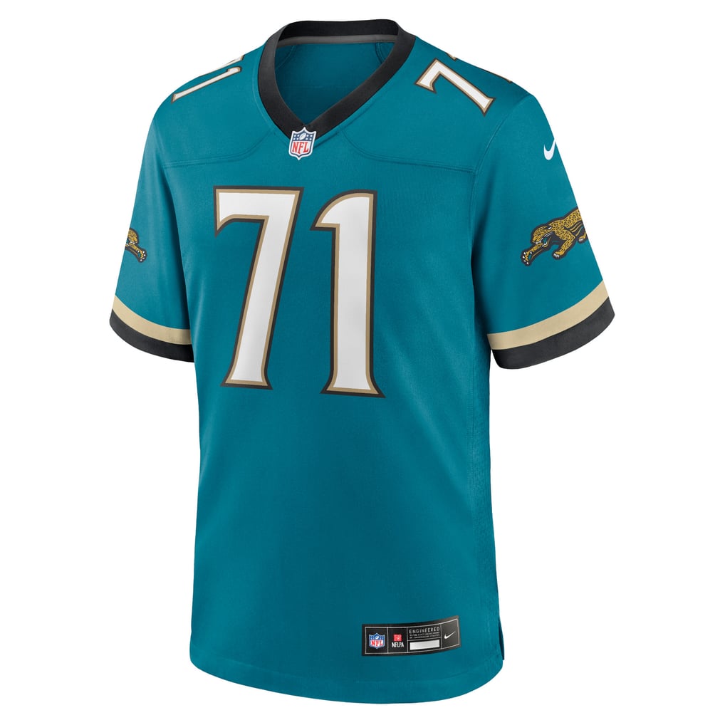 Men's Jacksonville Jaguars Tony Boselli Nike Teal Prowler Throwback Retired Player Game Jersey - Image 3