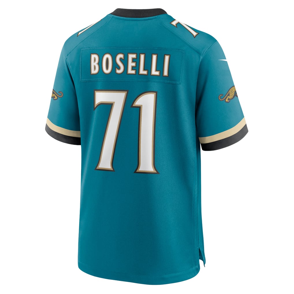 Men's Jacksonville Jaguars Tony Boselli Nike Teal Prowler Throwback Retired Player Game Jersey - Image 4
