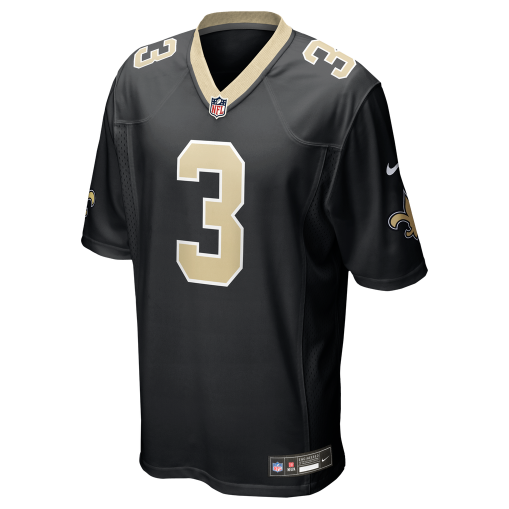Men's New Orleans Saints Travis Etienne Jr Nike Black Game Jersey - Image 5