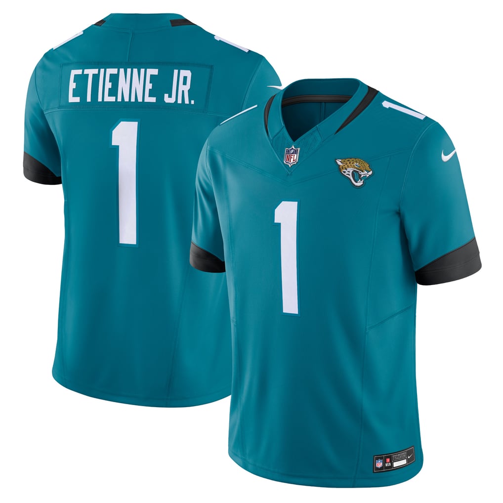 Men's Jacksonville Jaguars Travis Etienne Nike Teal Vapor F.U.S.E. Limited Jersey - Image 2