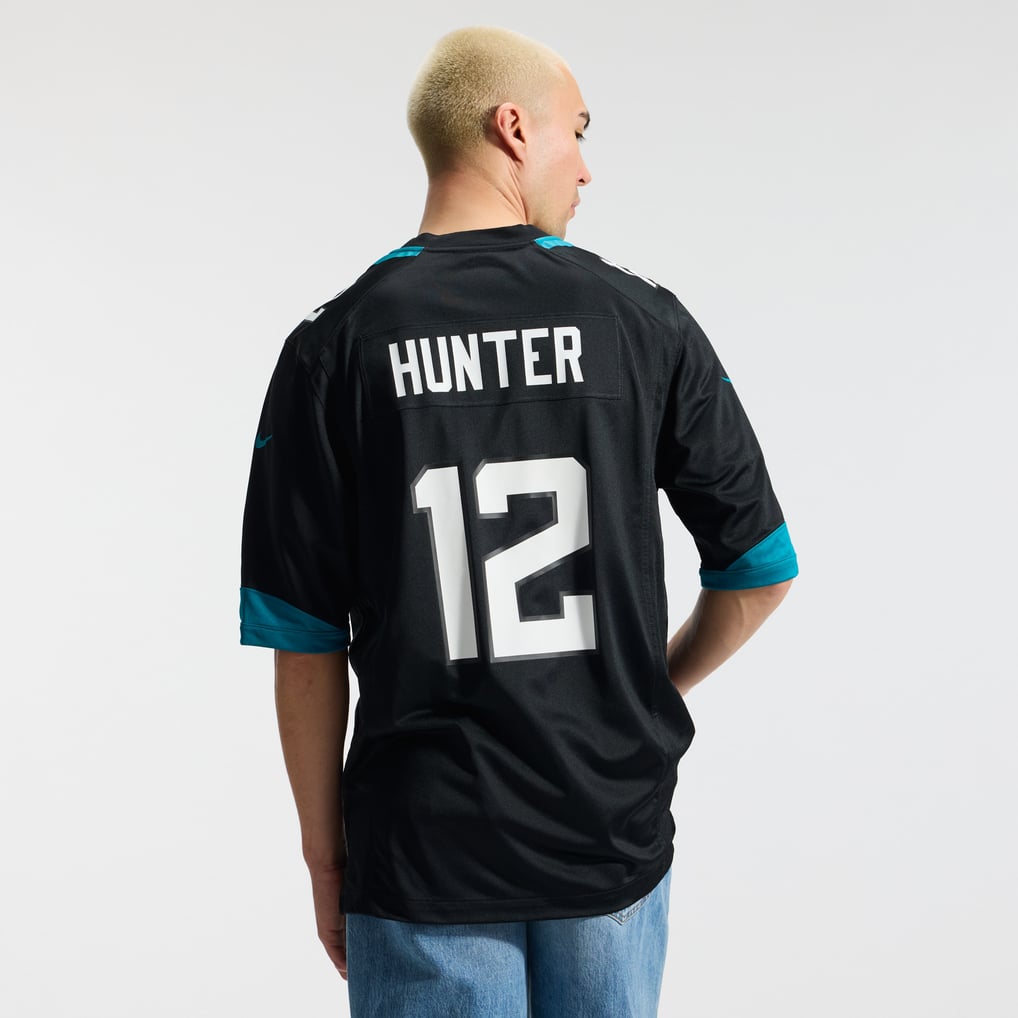 Men's Jacksonville Jaguars Travis Hunter Nike Black Alternate Game Jersey - Image 4