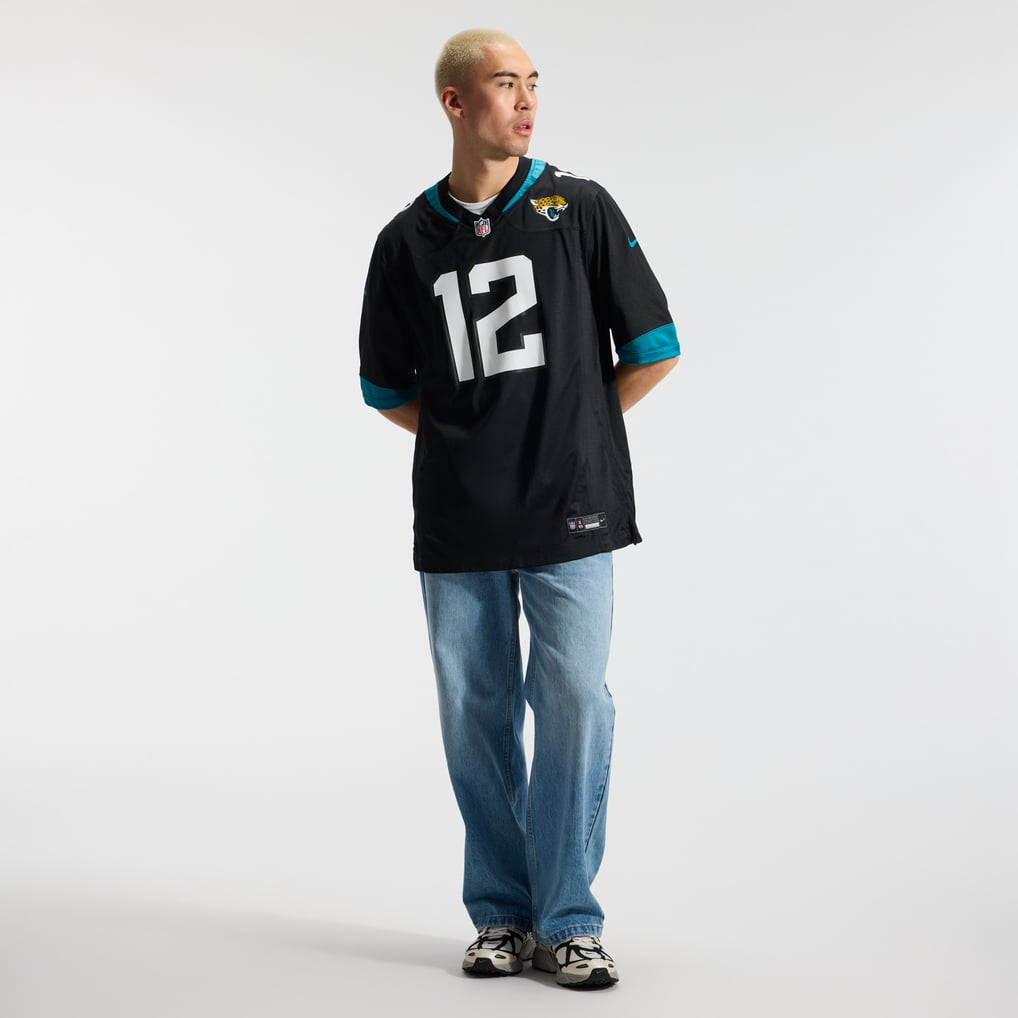 Men's Jacksonville Jaguars Travis Hunter Nike Black Alternate Game Jersey - Image 5