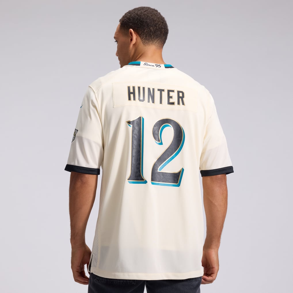 Men's Jacksonville Jaguars Travis Hunter Nike Natural 2026 Rivalries Collection Game Jersey - Image 4