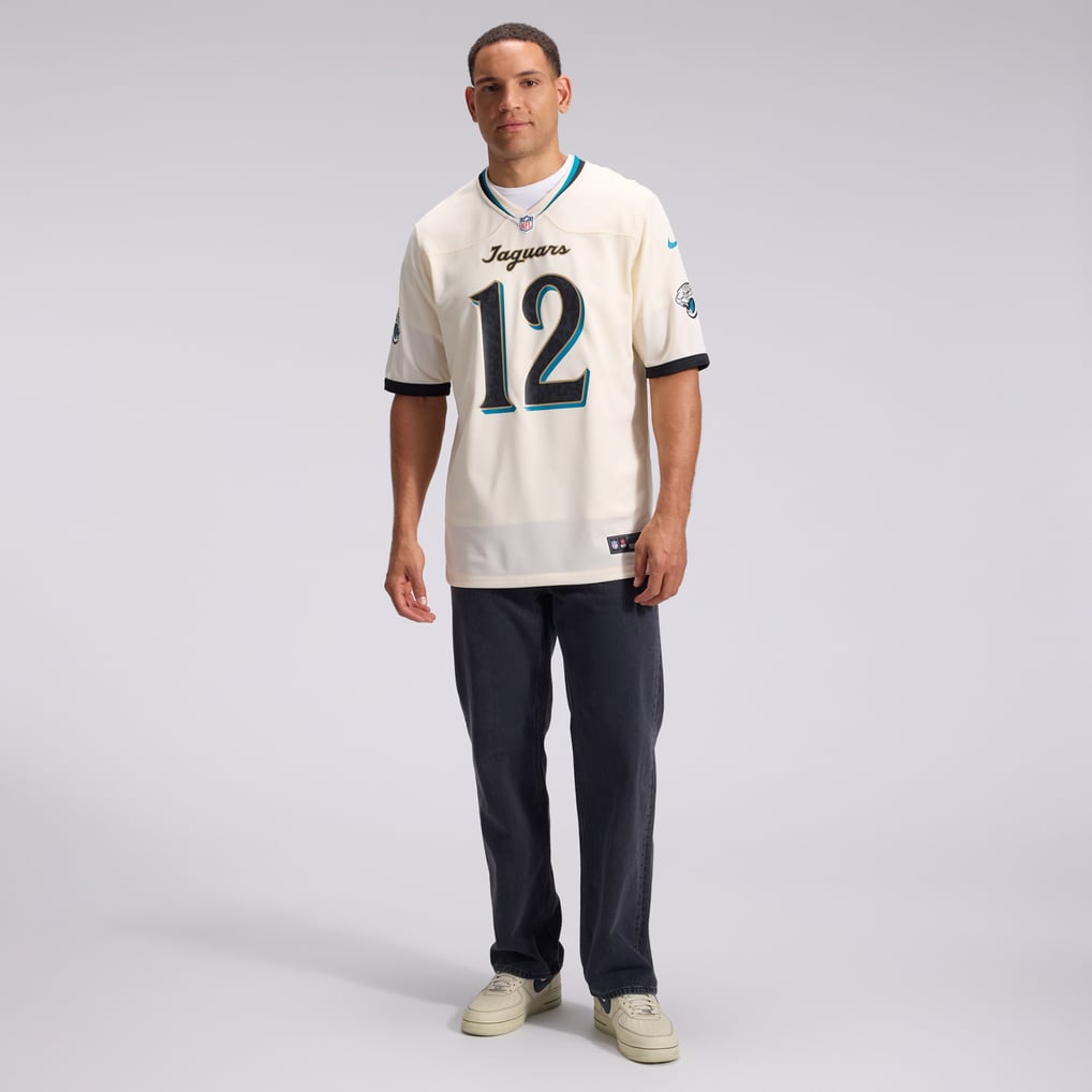 Men's Jacksonville Jaguars Travis Hunter Nike Natural 2026 Rivalries Collection Game Jersey - Image 5
