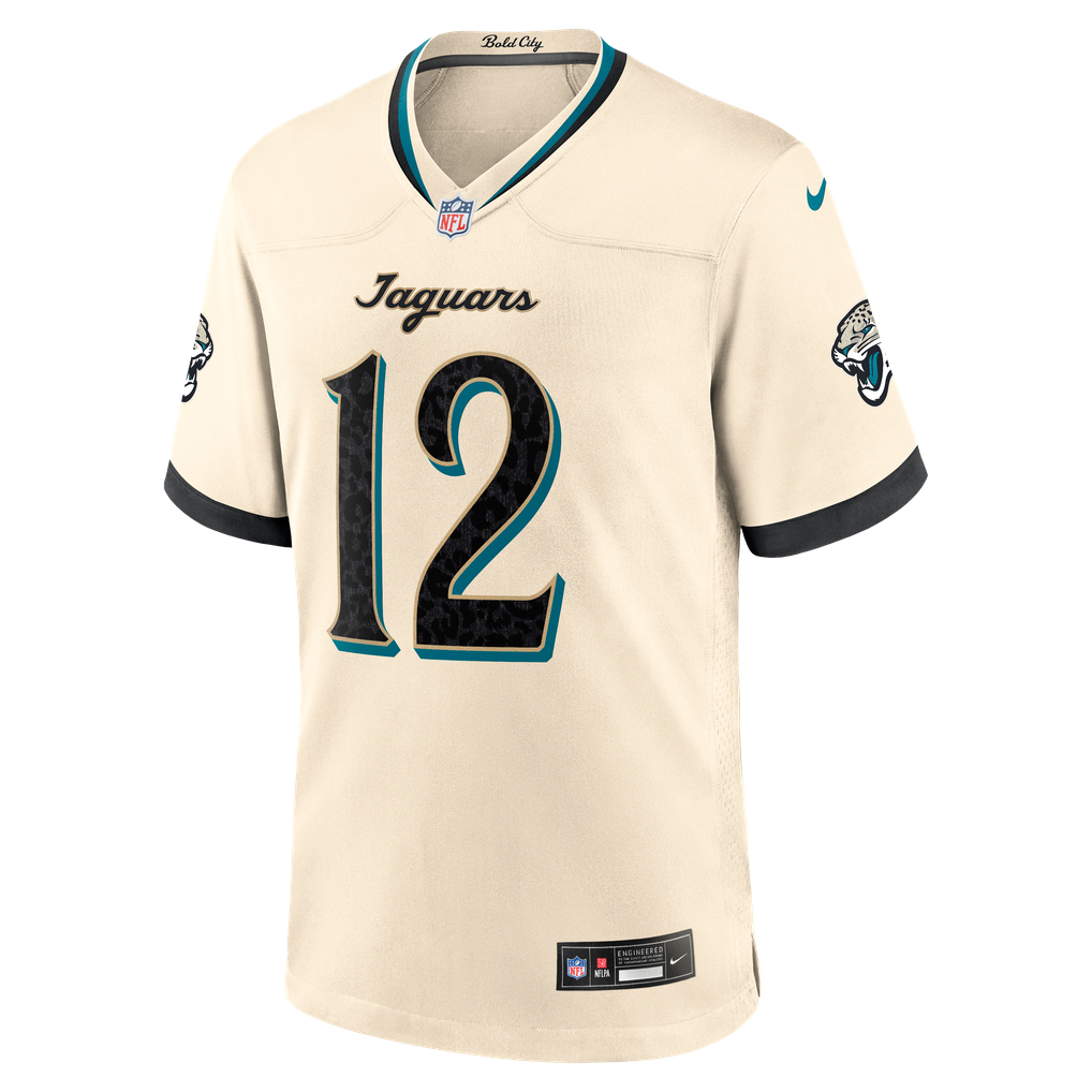 Men's Jacksonville Jaguars Travis Hunter Nike Natural 2026 Rivalries Collection Game Jersey - Image 7