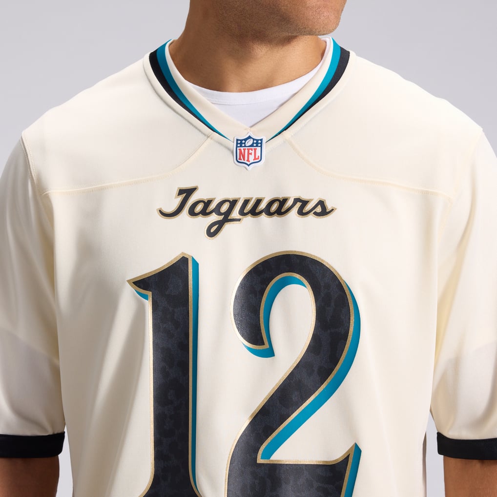 Men's Jacksonville Jaguars Travis Hunter Nike Natural 2026 Rivalries Collection Game Jersey - Image 9