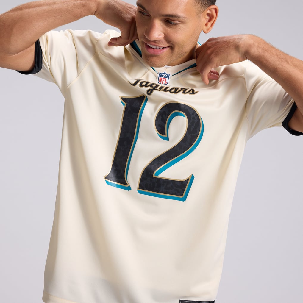 Men's Jacksonville Jaguars Travis Hunter Nike Natural 2026 Rivalries Collection Game Jersey - Image 10