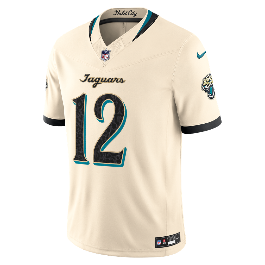 Men's Jacksonville Jaguars Travis Hunter Nike Natural 2026 Rivalries Collection Stitched Limited Jersey - Image 3