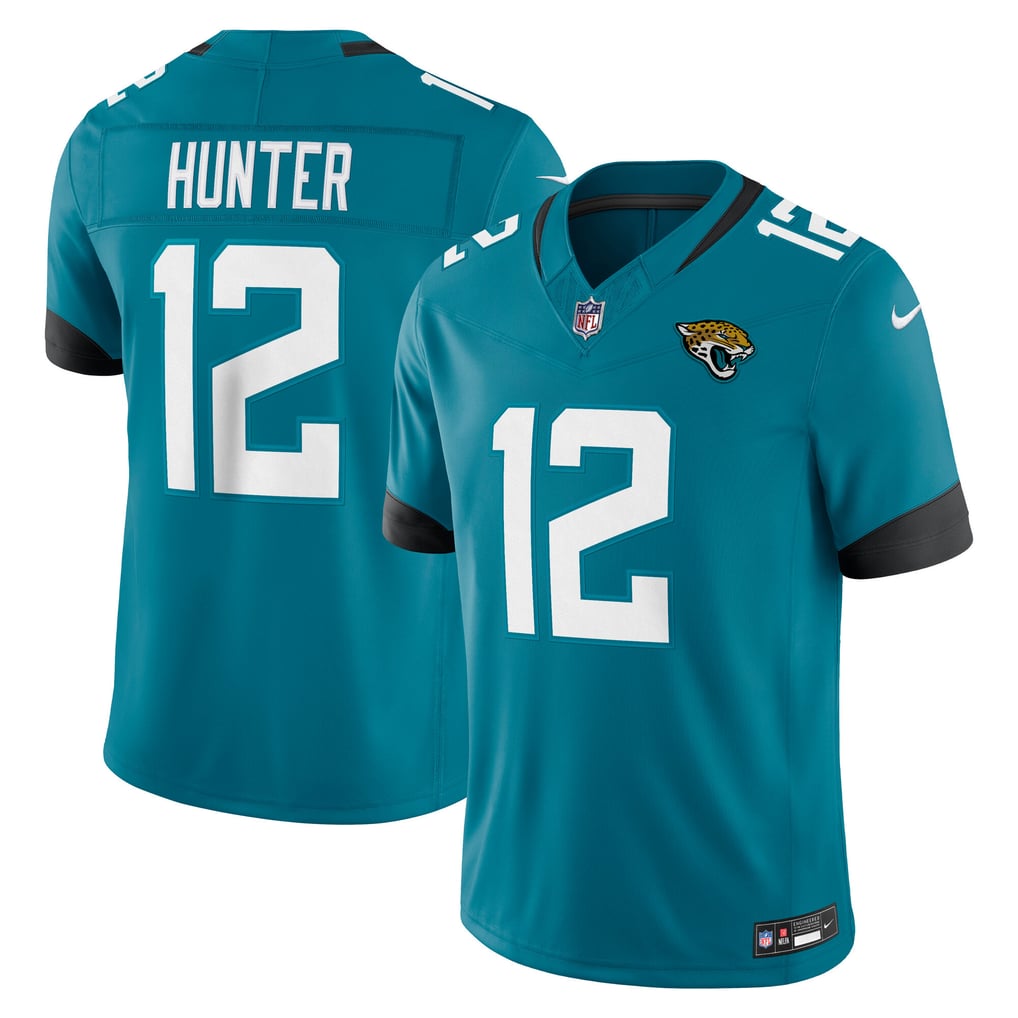 Men's Jacksonville Jaguars Travis Hunter Nike Teal Team Vapor F.U.S.E. Stitched Limited Jersey - Image 1