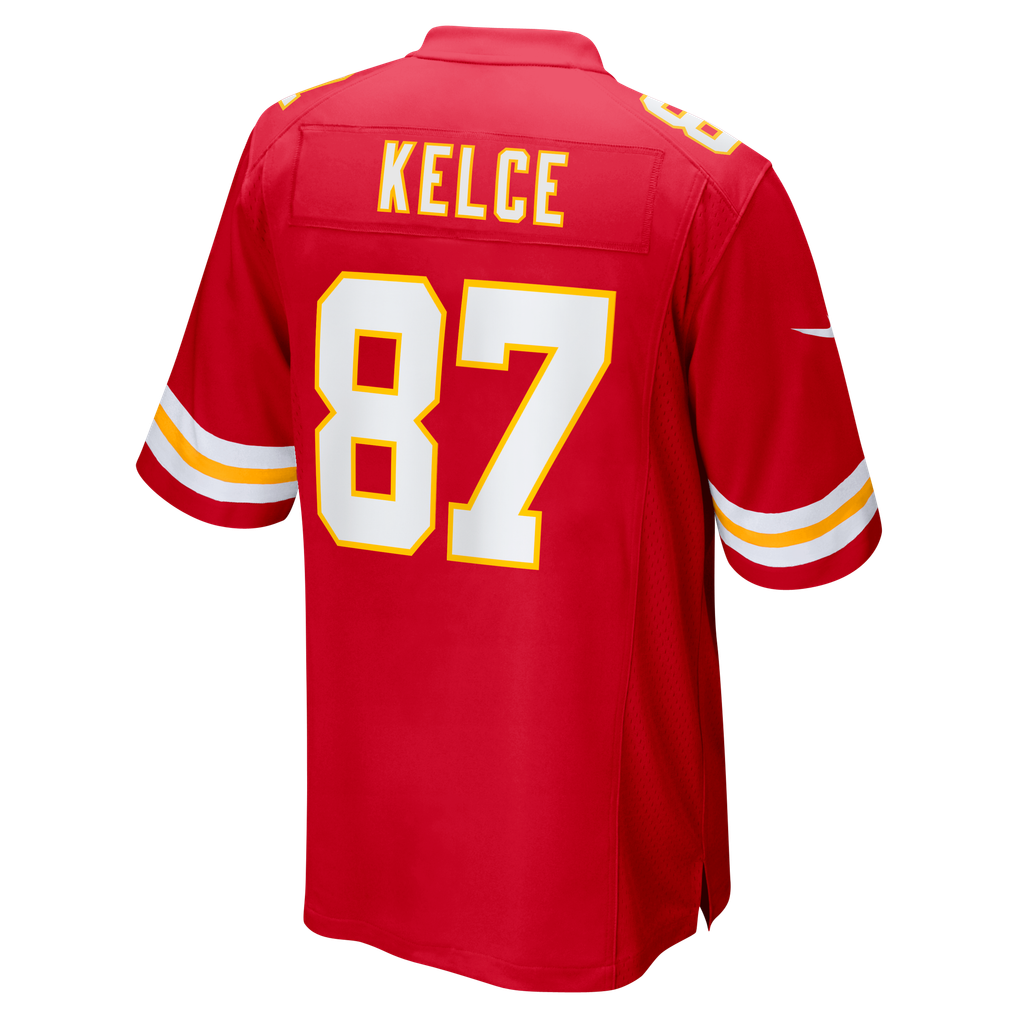 Men's Kansas City Chiefs Travis Kelce Nike Red Game Jersey - Image 4