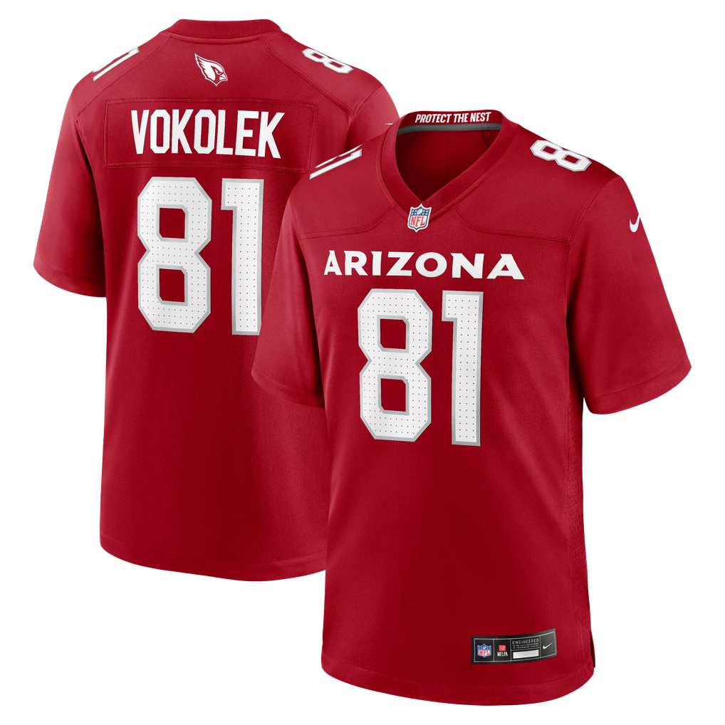 Men's Arizona Cardinals Travis Vokolek Nike  Cardinal Team Game Jersey - Image 1