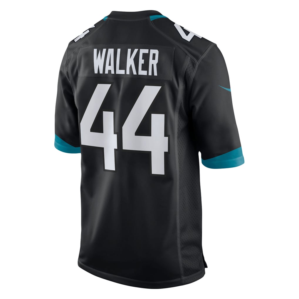 Men's Jacksonville Jaguars Travon Walker Nike Black Player Game Jersey - Image 4
