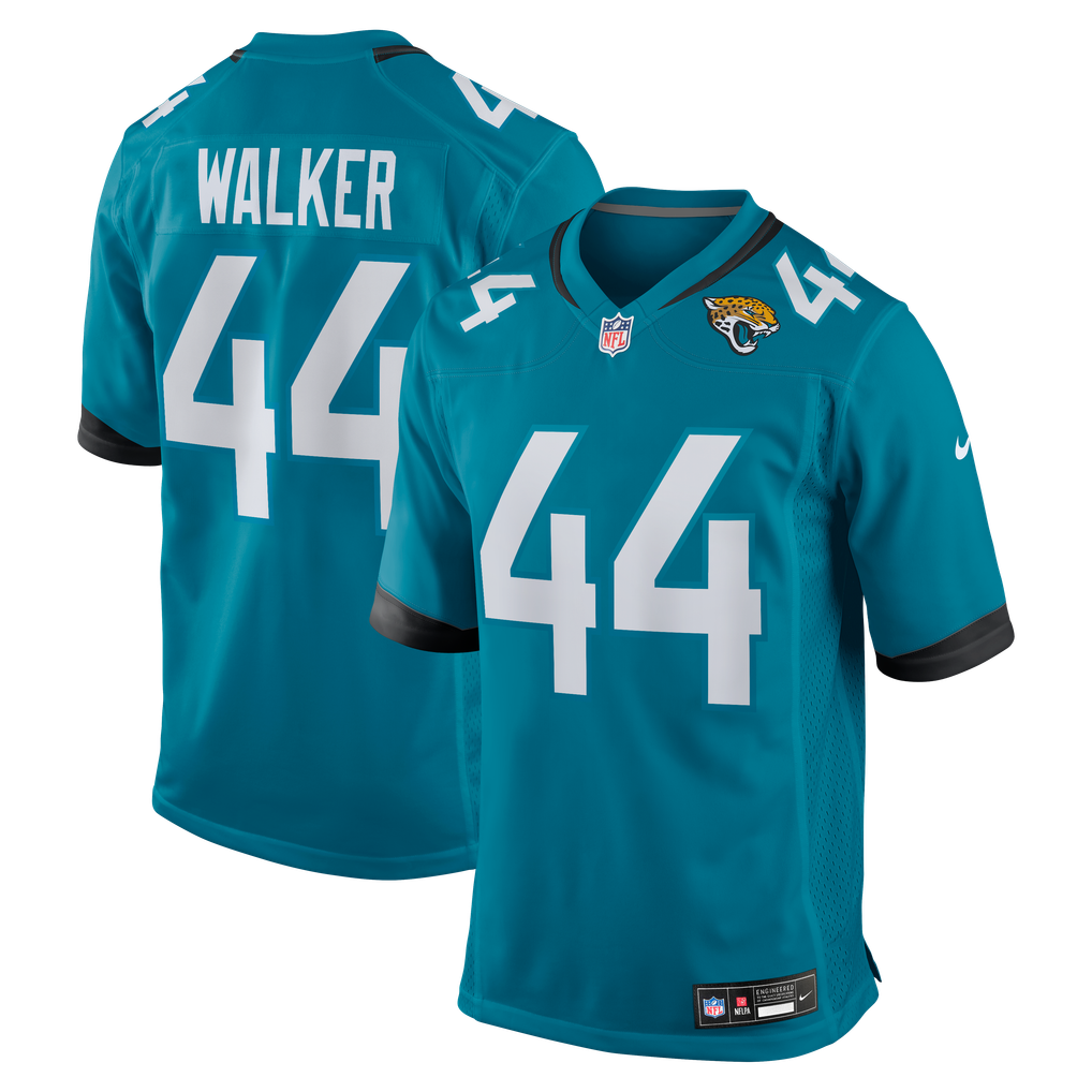 Men's Jacksonville Jaguars Travon Walker Nike Teal Player Game Jersey - Image 2