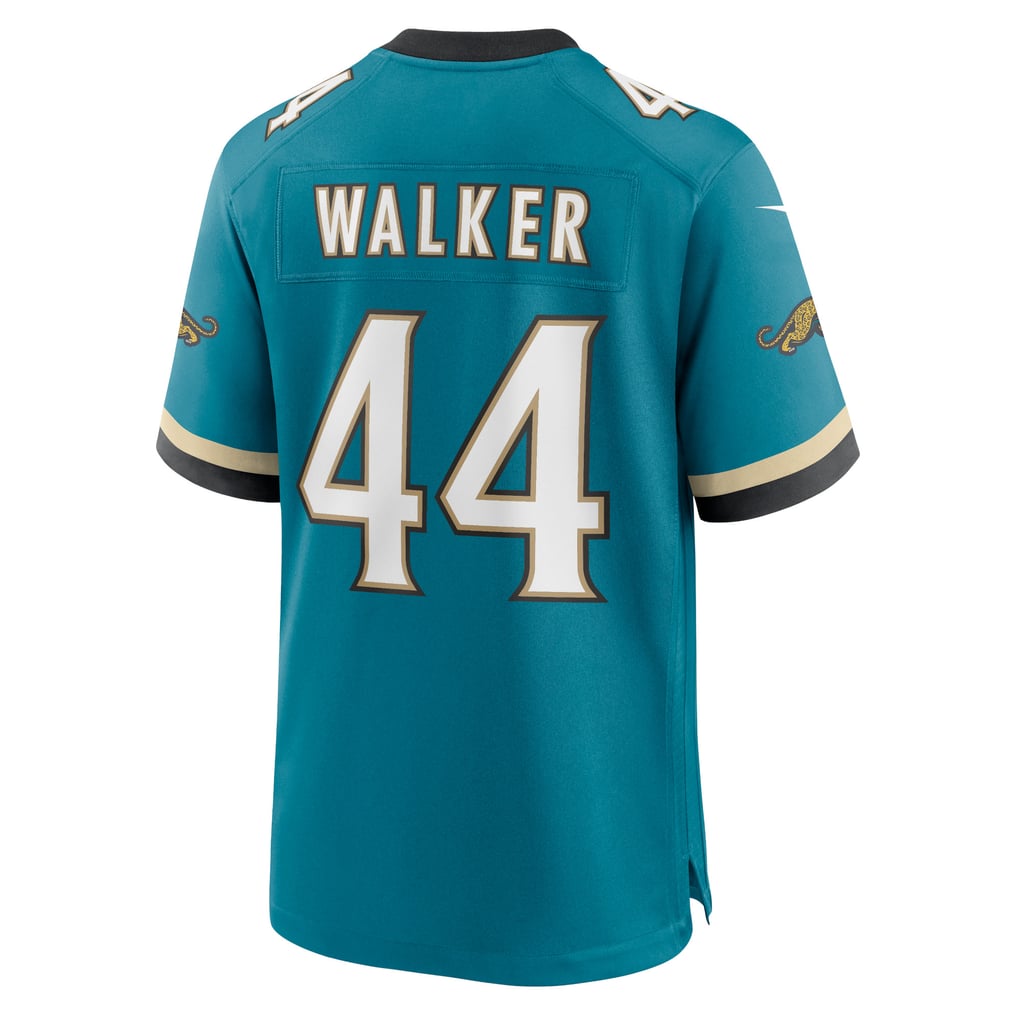 Men's Jacksonville Jaguars Travon Walker Nike Teal Prowler Throwback Player Game Jersey - Image 4