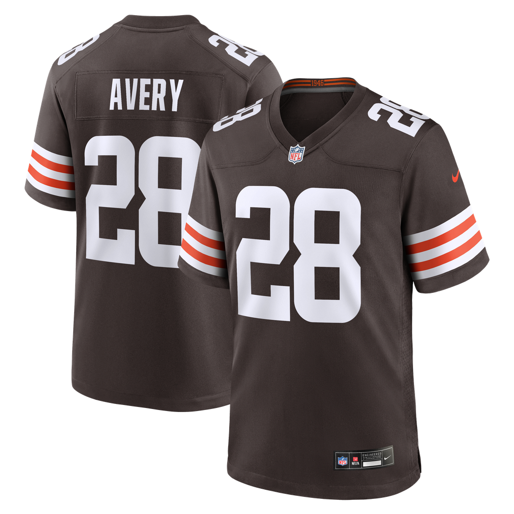 Men's Cleveland Browns Tre Avery Nike Brown Team Game Jersey - Image 2