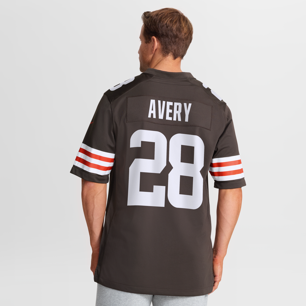 Men's Cleveland Browns Tre Avery Nike Brown Team Game Jersey - Image 6